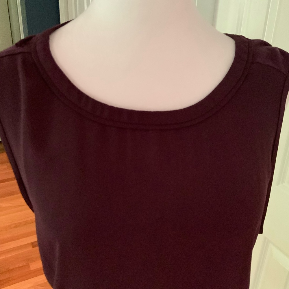LOFT Sleeveless Dark Purple Blouse
